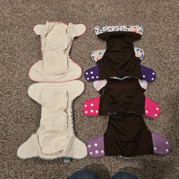 Bundle of 5 Elinfant Cloth Diapers - 2 All in One & 3 Covers (No Inserts) - Picture 4 of 10